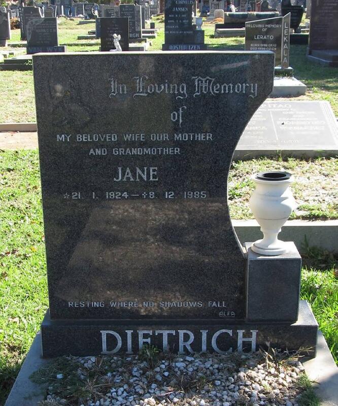 DIETRICH Jane 1924-1985