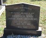 RENSBURG Diederick John, Janse van 1915-1980
