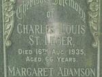ST. LEGER Charles Louis -1935 & Margaret Adamson -1938