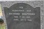 SHEPHERD Richard 1913-1981