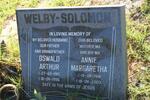 SOLOMON Oswald Arthur, Welby 1915-1996 & Annie Margaretha 1918-2003