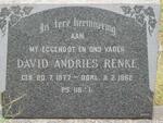 RENKE David Andries 1877-1962