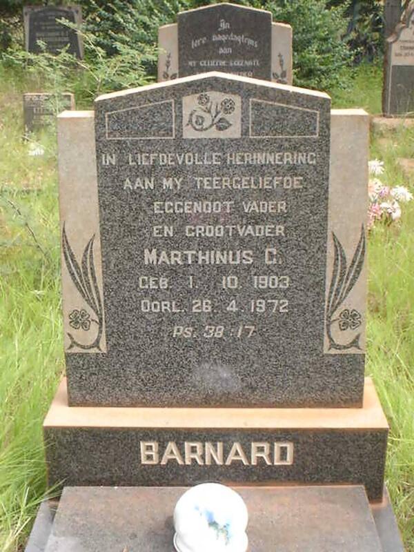 BARNARD Marthinus C. 1903-1972