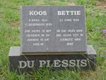 PLESSIS Koos, du 1934-1999 & Bettie 1934-