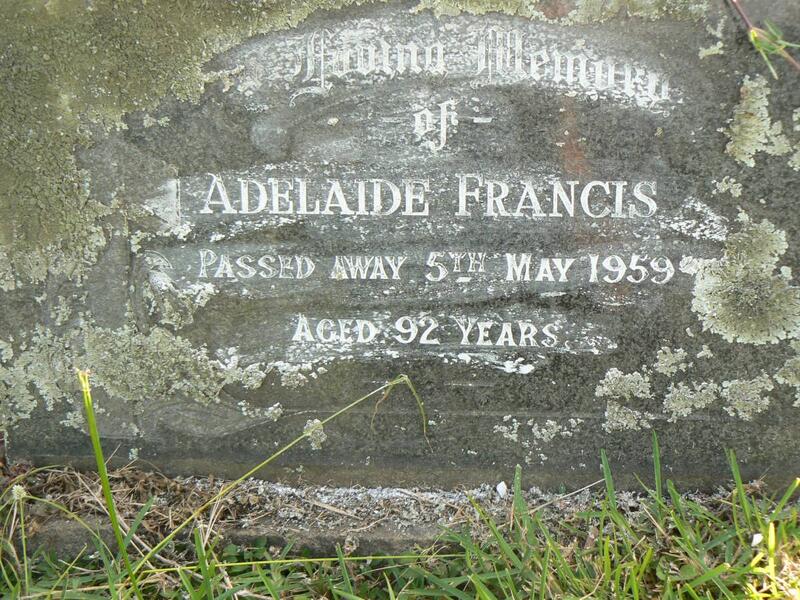 FRANCIS Adelaide -1959