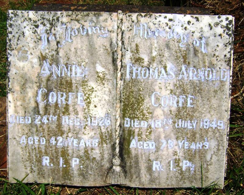 CORFE Thomas Arnold -1949 & Annie -1926