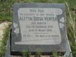 VENTER Aletta Sofia nee VENTER 1870-1948