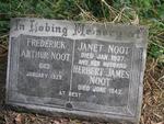 NOOT Frederick Arthur -1929 :: NOOT Herbert James -1942 & Janet -1937