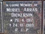 DICKERSON Muriel Arras 1917-1989