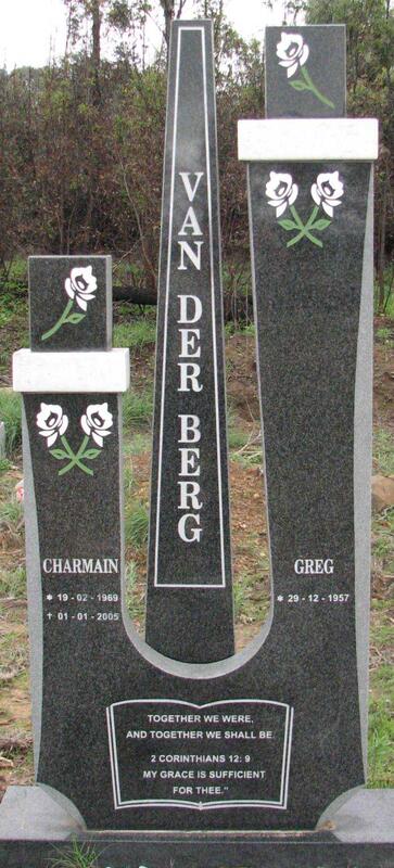 BERG Greg, van der 1957- & Charmaine 1969-2005
