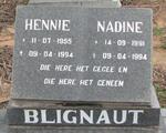 BLIGNAUT Hennie 1955-1994 :: Nadine 1991-1994