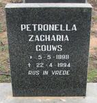 GOUWS Petronella Zacharia 1898-1994