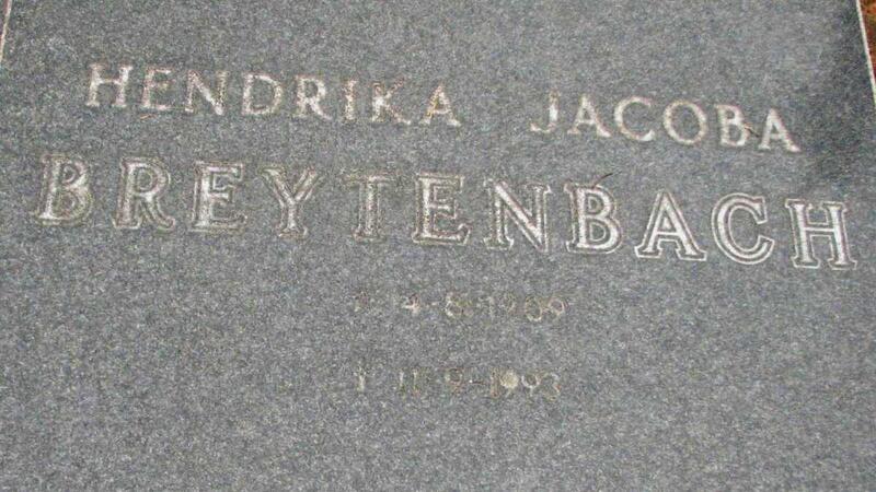 BREYTENBACH Hendrika Jacoba 1909-1993