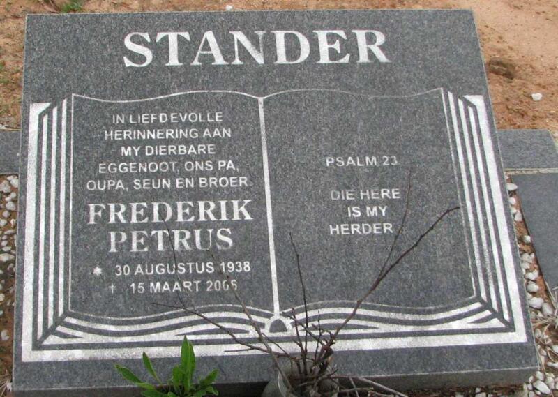 STANDER Frederik Petrus 1938-2005