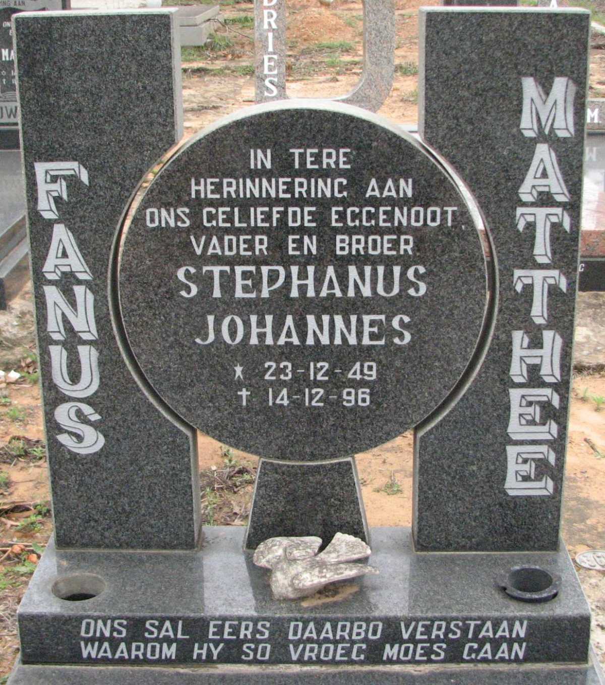 MATTHEE Stephanus Johannes 1949-1996
