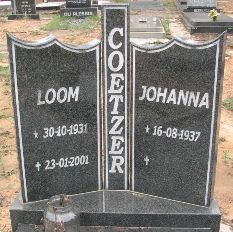 COETZER Loom 1931-2001 & Johanna 1937-