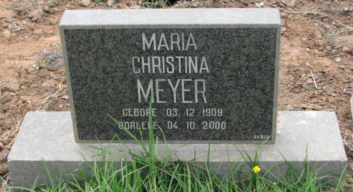 MEYER Maria Christina 1909-2000
