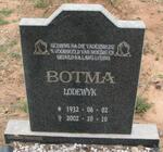 BOTMA Lodewyk 1932-2002