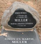 MILLER Simon Pertrus 1930-2003 & Martha Johanna Catharina 1932-