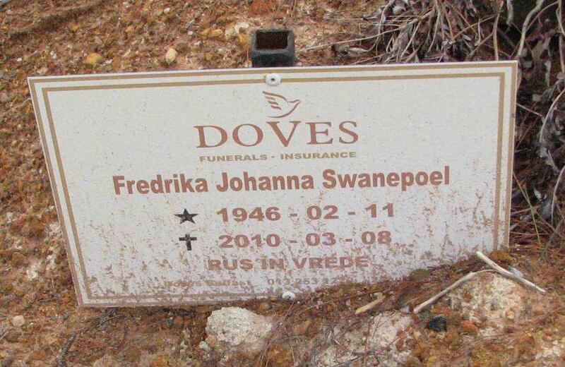 SWANEPOEL Fredrika Johanna 1946-2010