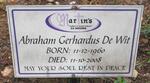 WIT Abraham Gerhardus, de 1960-2008