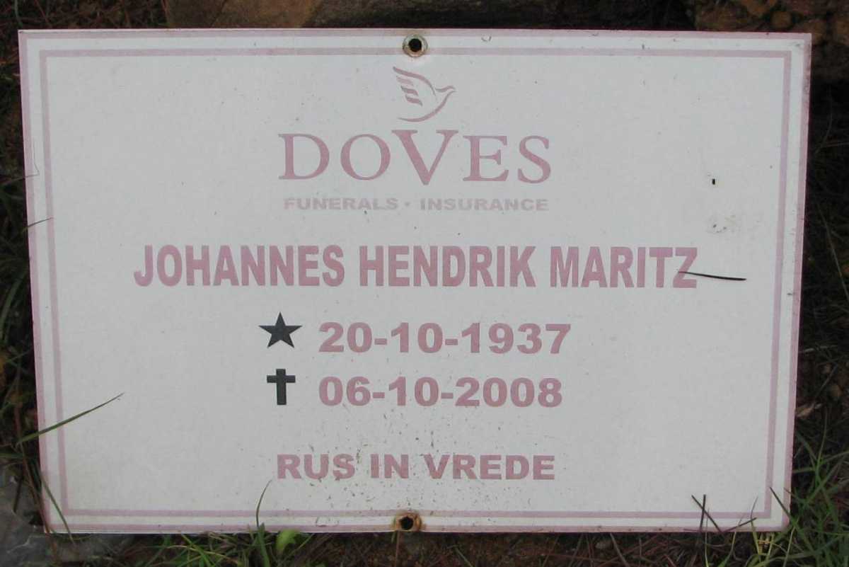 MARITZ Johannes Hendrik 1937-2008