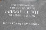 WIT Frikkie, de 1909-1975