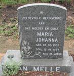 MELLE Maria Johanna, van 1902-1984