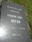 HEFER Frederik Carel 1934-1987