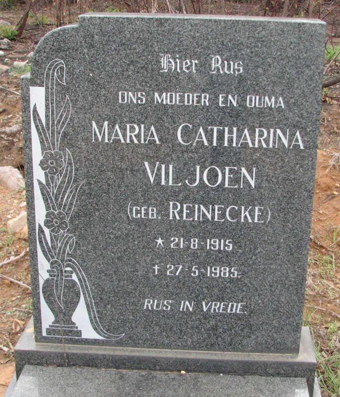 VILJOEN Maria Catharina geb REINECKE 1915-1985