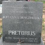 PRETORIUS Johanna Magdalena 1923-1996