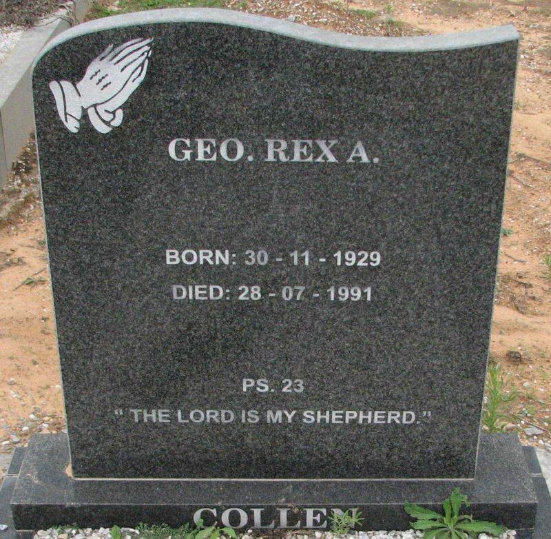 COLLEN Geo. Rex A. 1929-1991