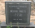ROETS Hester 1919-1989