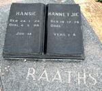 RAATHS Hansie 1925-1996 & Hannetjie 1926-