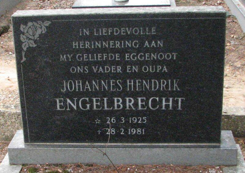 ENGELBRECHT Johannes Hendrik 1925-1981
