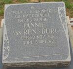 RENSBURG Jannie, van 1919-1972