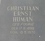 HUMAN Christiaan Ernst nee FOURIE 1899-1970