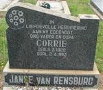RENSBURG Corrie, Janse van 1928-1973