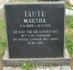 TAUTE Martha 1903-1981