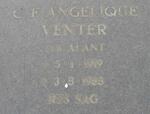 VENTER C.F. Angelique nee ALANT 1919-1988