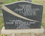 GRANGE John Christian, la 1894-1957 & Annie Beatrice DREW 1896-1987