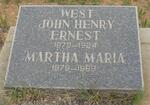 WEST John Henry Ernest 1872-1924 & Martha Maria 1879-1969
