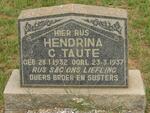 TAUTE Hendrina C. 1932-1937