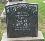 COETZEE Mara 1915-1985