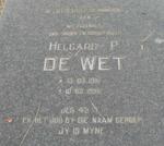 WET Helgard P., de 1910-1996