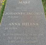 MARÉ Johannes Jacobus 1922-2001 & Anna Helena 1919-