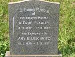 LUSCHWITZ Amy E. 1875-1957 :: FRAWLEY A. Esme 1907-1982