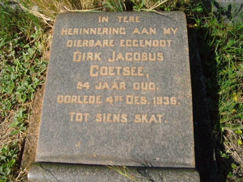COETSEE Dirk Jacobus -1936