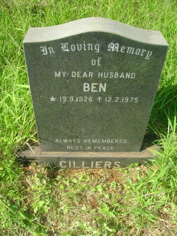 CILLIERS Ben 1926-1975