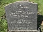 LINTON George 1862-1942 & Annie Beatrice Earle 1860-1938